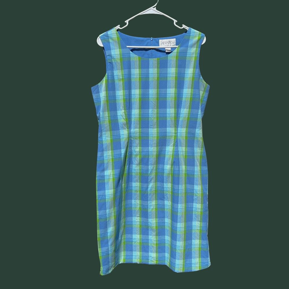 Casual Corner Annex Plaid Sheath Dress Sz 12 🎉2X Host Pick🎉 - Picture 10 of 13